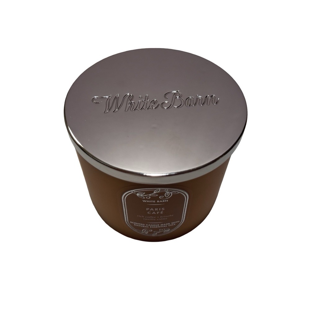 Bath & Body Works White Barn Paris Café 3-Wick Candle 14.5oz Coffee - Picture 2 of 6